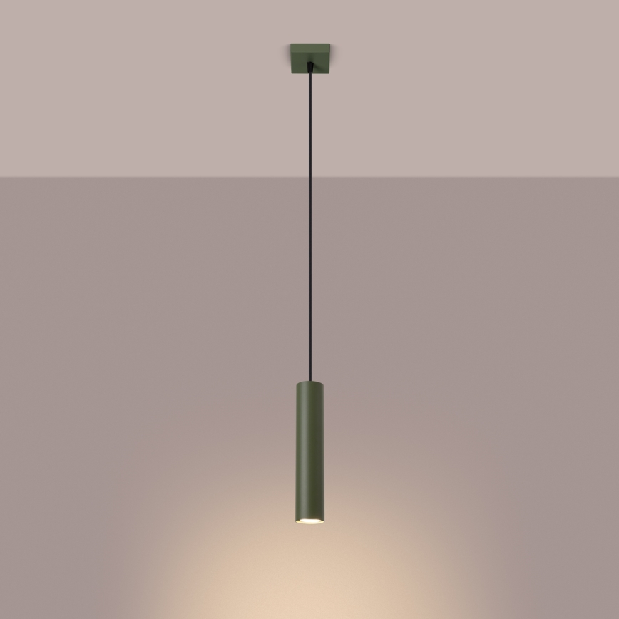 Lampadario a sospensione con filo LAGOS 1xGU10/10W/230V verde