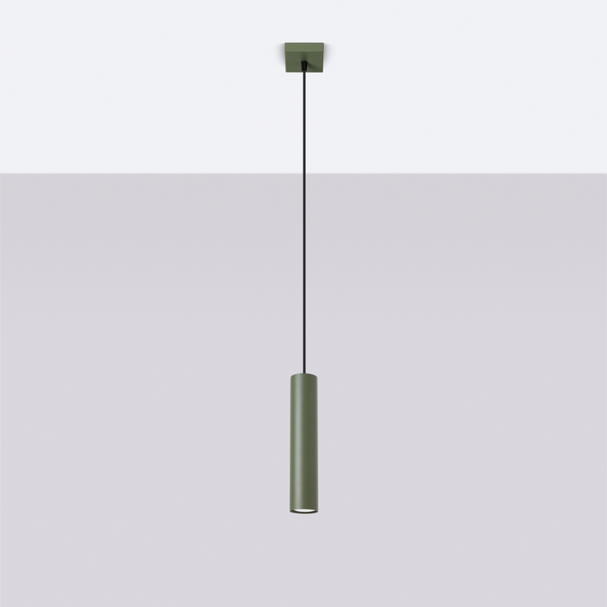 Lampadario a sospensione con filo LAGOS 1xGU10/10W/230V verde