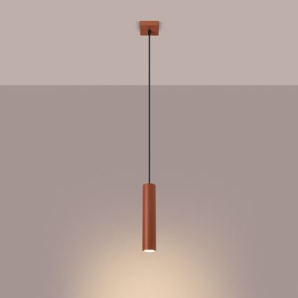 Lampadario a sospensione con filo LAGOS 1xGU10/10W/230V rosso