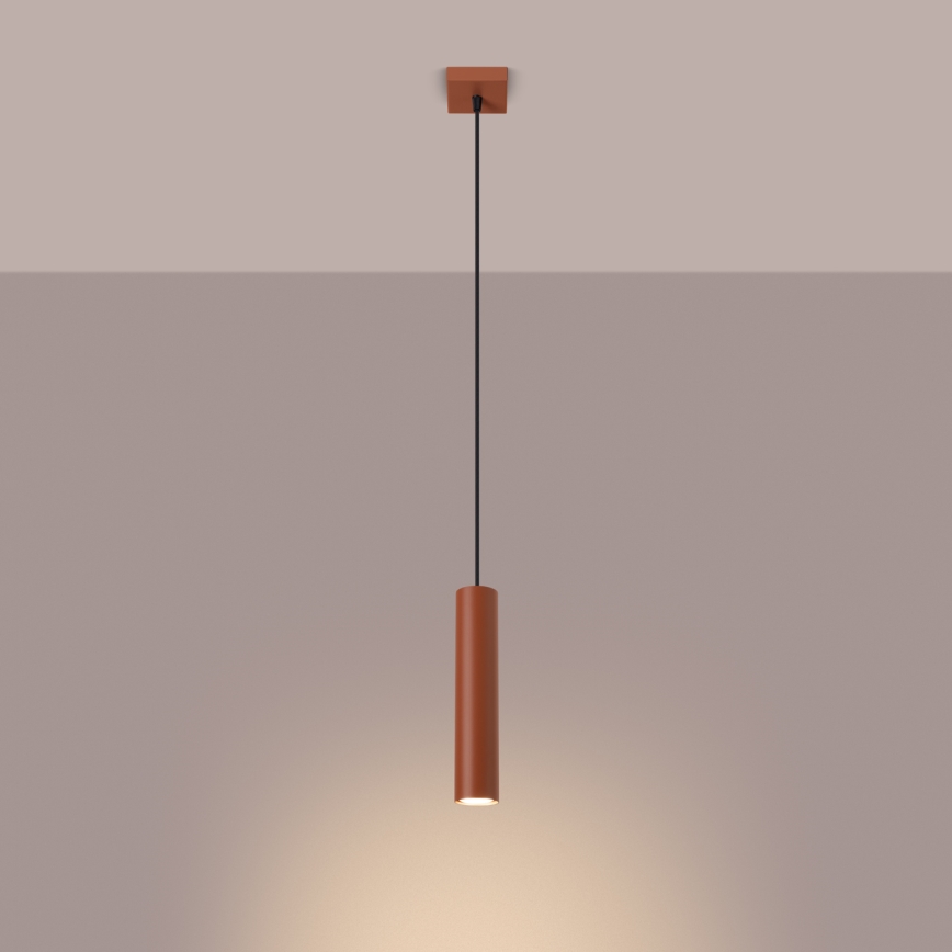Lampadario a sospensione con filo LAGOS 1xGU10/10W/230V rosso