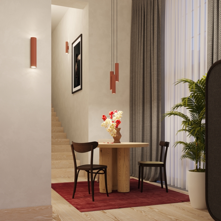Lampadario a sospensione con filo LAGOS 1xGU10/10W/230V rosso