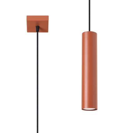 Lampadario a sospensione con filo LAGOS 1xGU10/10W/230V rosso