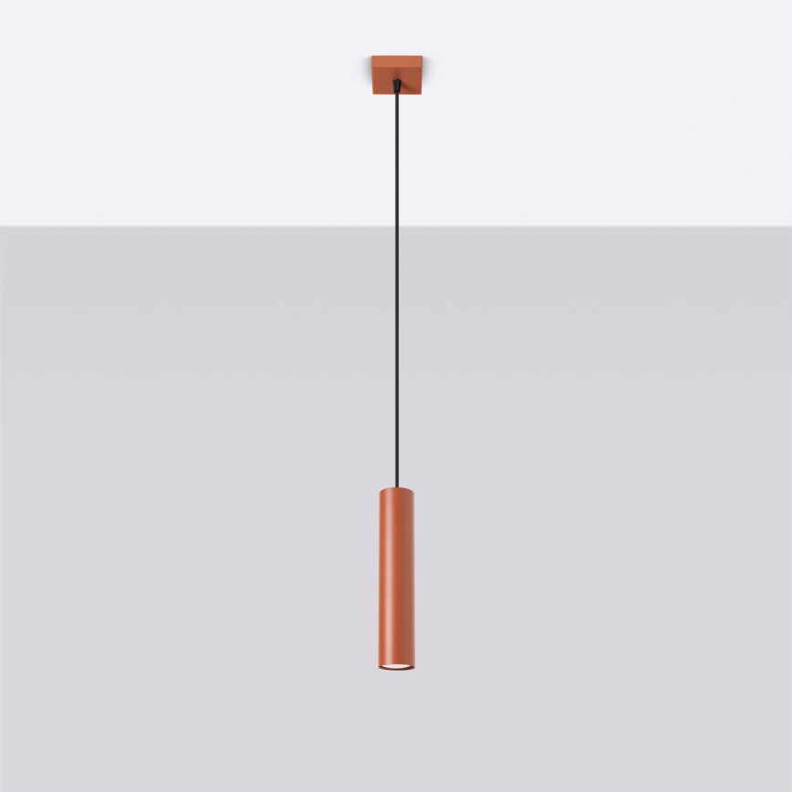 Lampadario a sospensione con filo LAGOS 1xGU10/10W/230V rosso