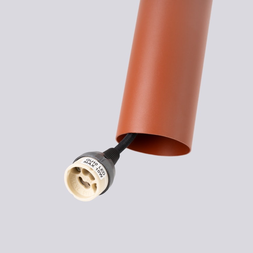 Lampadario a sospensione con filo LAGOS 2xGU10/10W/230V rosso