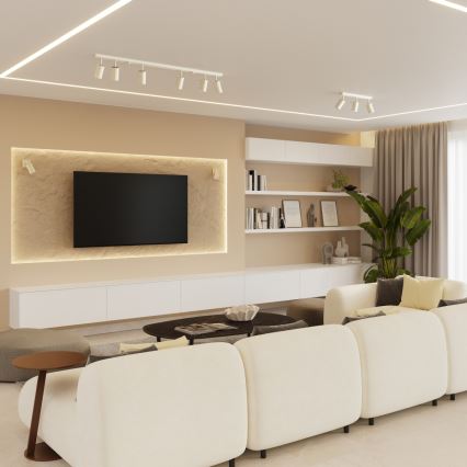 Faretto da parete RING 1xGU10/10W/230V color crema