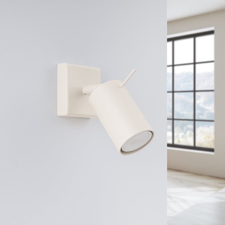 Faretto da parete RING 1xGU10/10W/230V color crema
