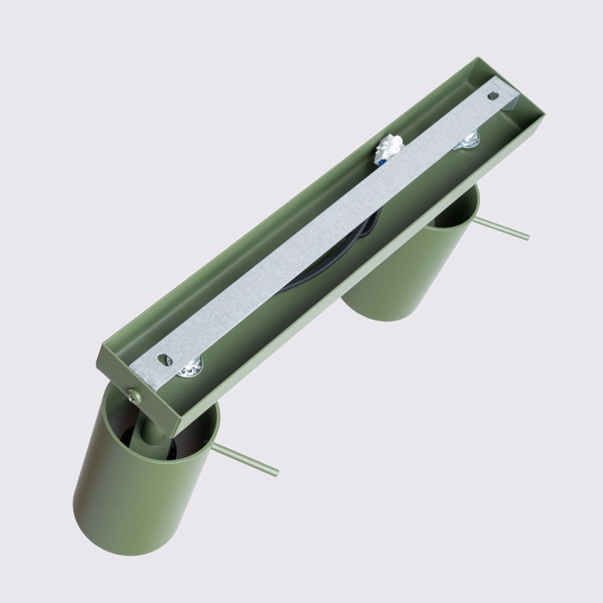Faretto RING 2xGU10/10W/230V verde