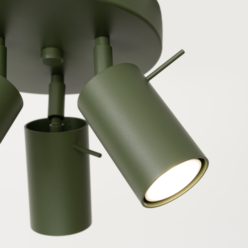 Faretto RING 3xGU10/10W/230V verde