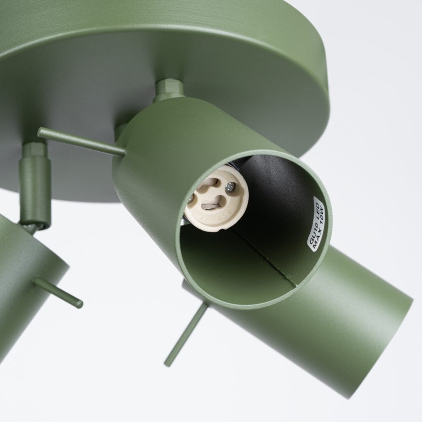 Faretto RING 3xGU10/10W/230V verde