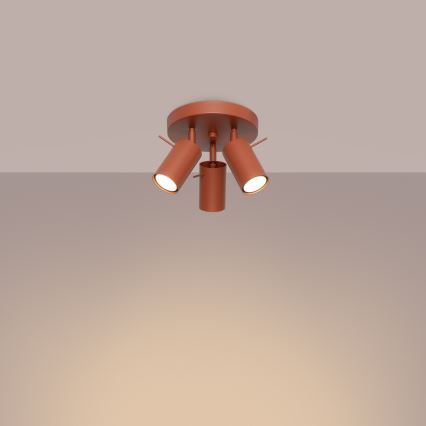 Faretto RING 3xGU10/10W/230V rosso