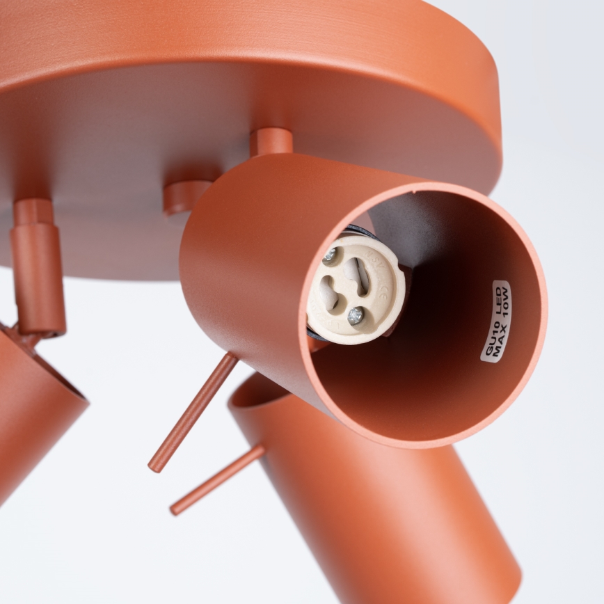 Faretto RING 3xGU10/10W/230V rosso