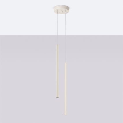 Lampadario a sospensione con filo PASTELO 2xG9/8W/230V color crema