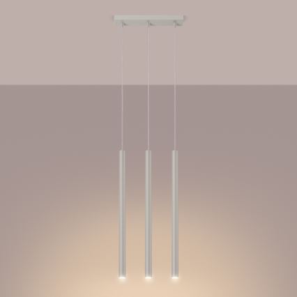 Lampadario a sospensione con filo PASTELO 3xG9/8W/230V color crema