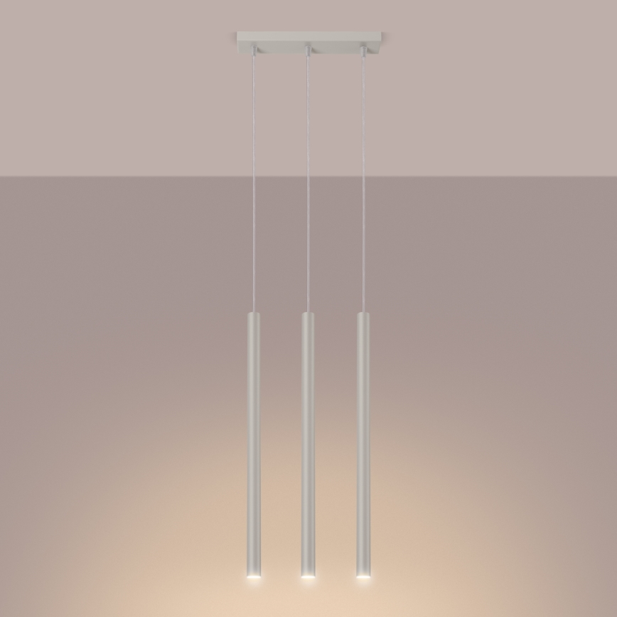 Lampadario a sospensione con filo PASTELO 3xG9/8W/230V color crema