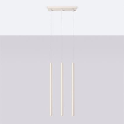 Lampadario a sospensione con filo PASTELO 3xG9/8W/230V color crema