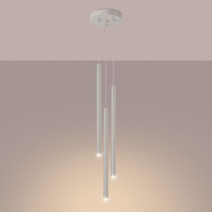 Lampadario a sospensione con filo PASTELO 3xG9/8W/230V color crema