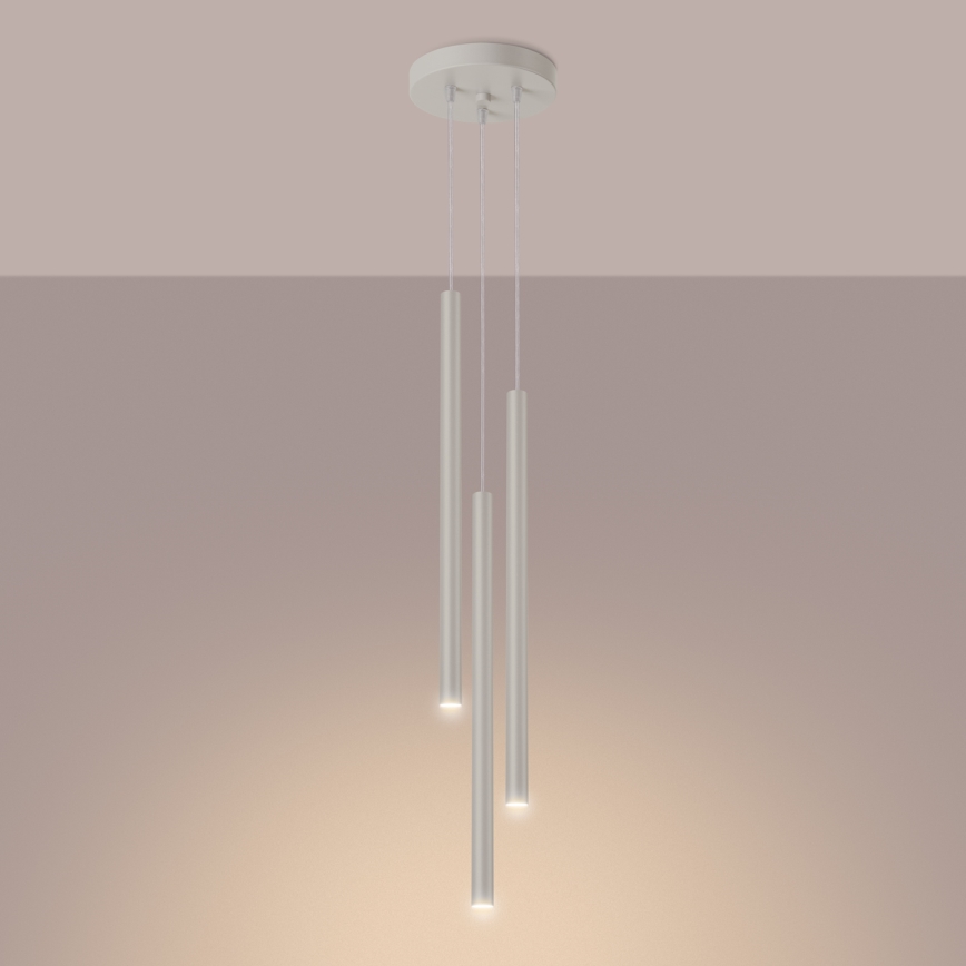 Lampadario a sospensione con filo PASTELO 3xG9/8W/230V color crema