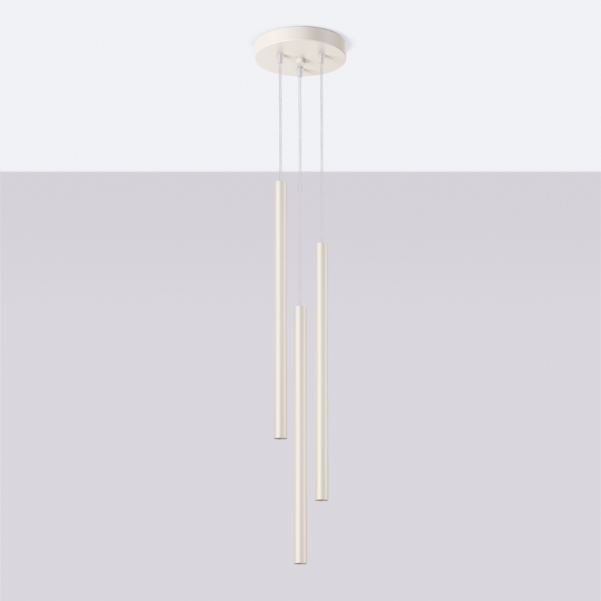 Lampadario a sospensione con filo PASTELO 3xG9/8W/230V color crema