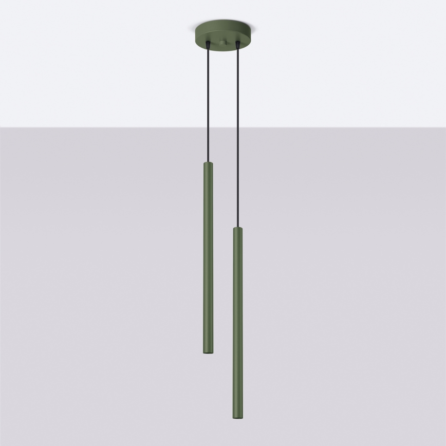 Lampadario a sospensione con filo PASTELO 2xG9/8W/230V verde
