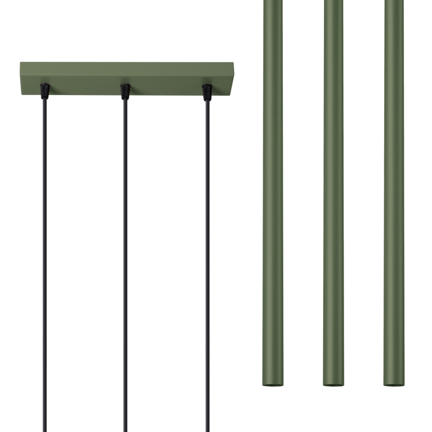 Lampadario a sospensione con filo PASTELO 3xG9/8W/230V verde