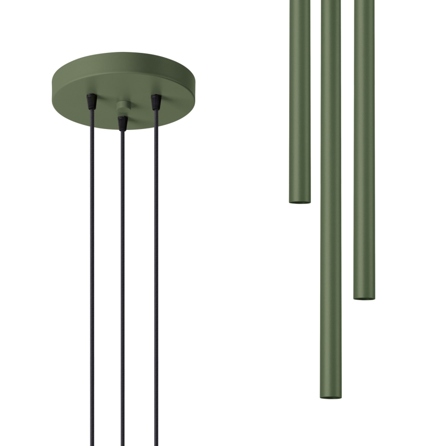Lampadario a sospensione con filo PASTELO 3xG9/8W/230V verde
