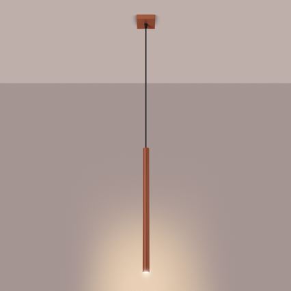 Lampadario a sospensione con filo PASTELO 1xG9/8W/230V rosso