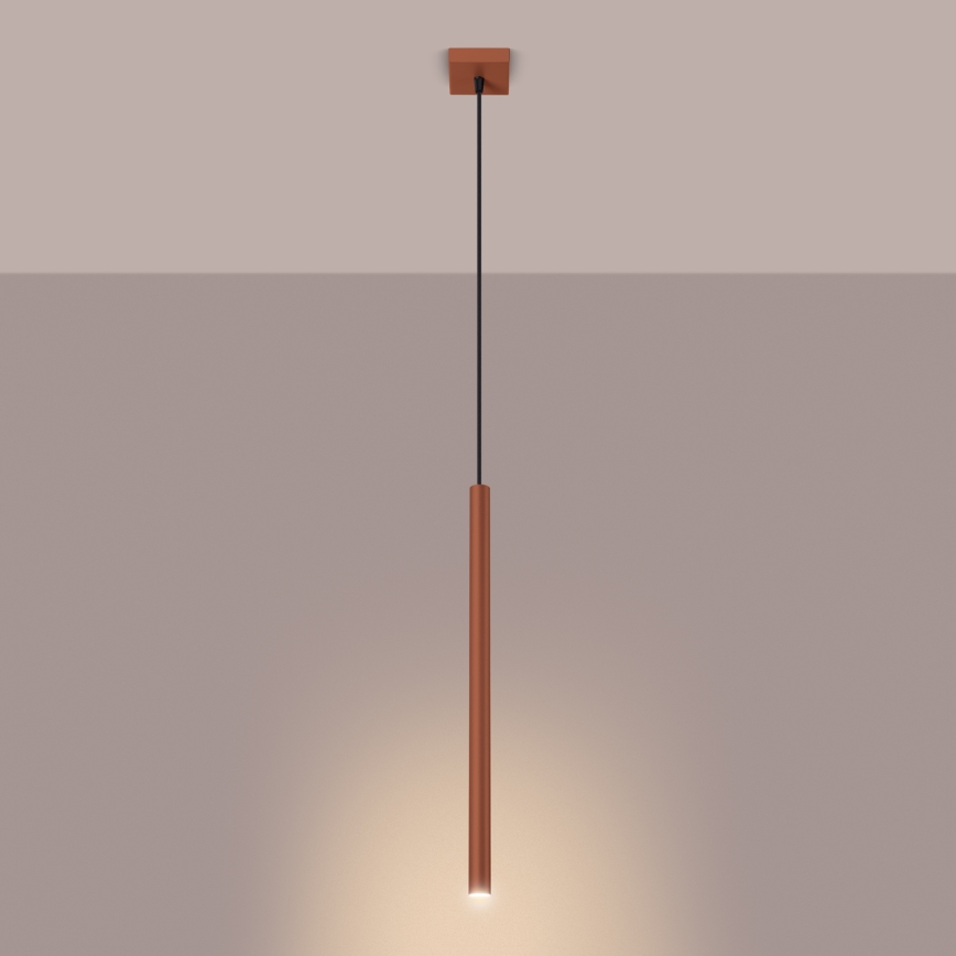 Lampadario a sospensione con filo PASTELO 1xG9/8W/230V rosso