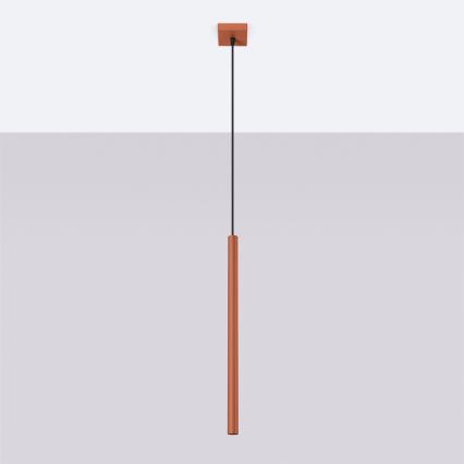 Lampadario a sospensione con filo PASTELO 1xG9/8W/230V rosso