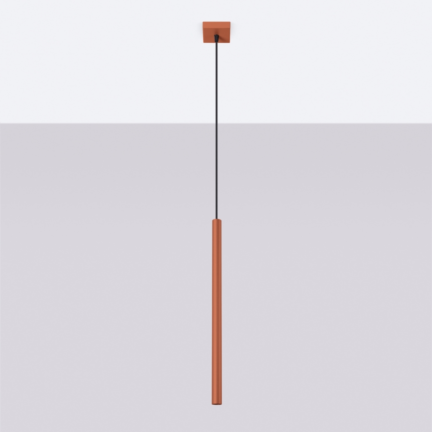 Lampadario a sospensione con filo PASTELO 1xG9/8W/230V rosso