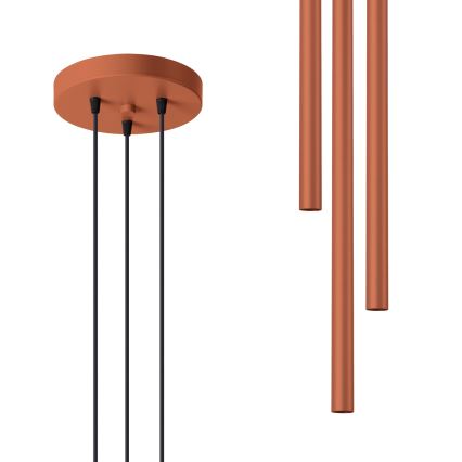 Lampadario a sospensione con filo PASTELO 3xG9/8W/230V rosso