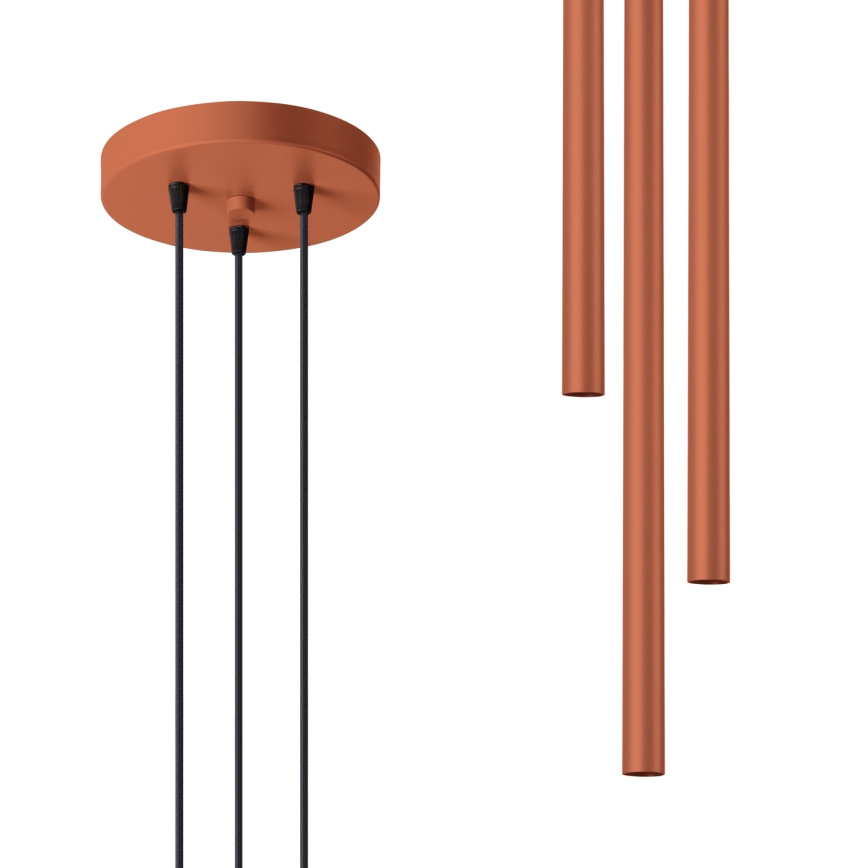Lampadario a sospensione con filo PASTELO 3xG9/8W/230V rosso