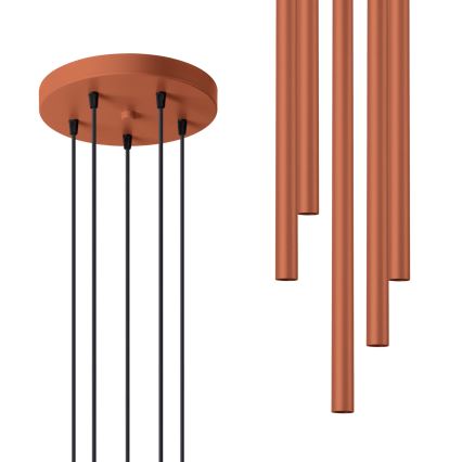 Lampadario a sospensione con filo PASTELO 5xG9/8W/230V rosso