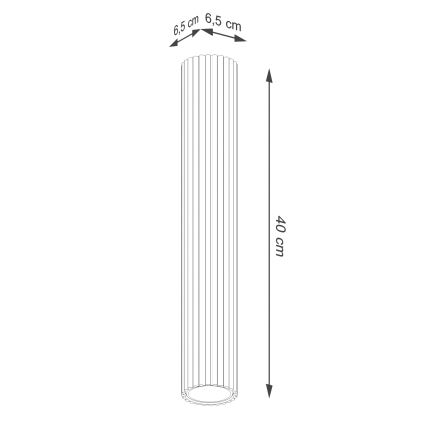 Faretto KARBON 1xGU10/10W/230V 40 cm bianco