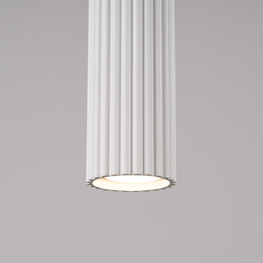 Lampadario a sospensione con filo KARBON 2xGU10/10W/230V bianco