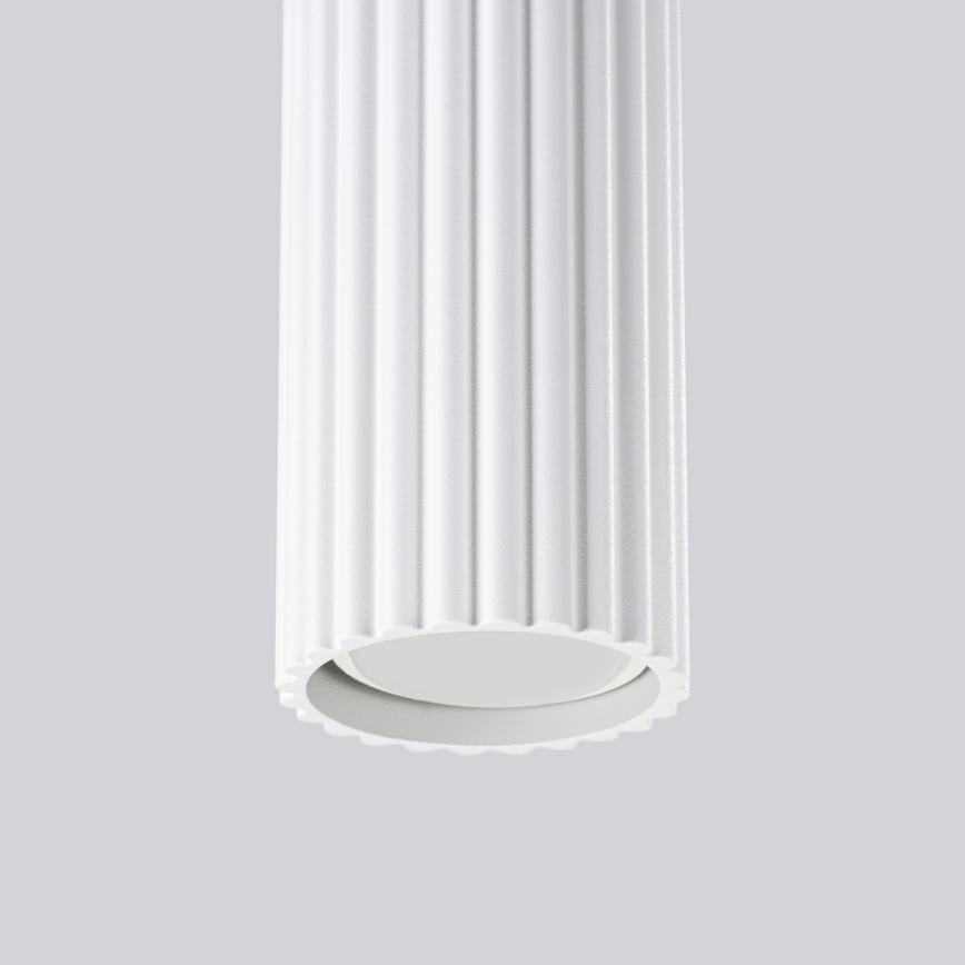 Lampadario a sospensione con filo KARBON 2xGU10/10W/230V bianco