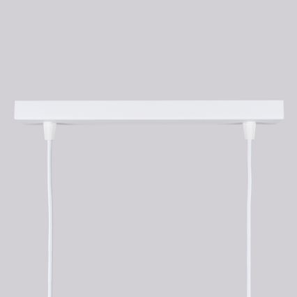 Lampadario a sospensione con filo KARBON 2xGU10/10W/230V bianco
