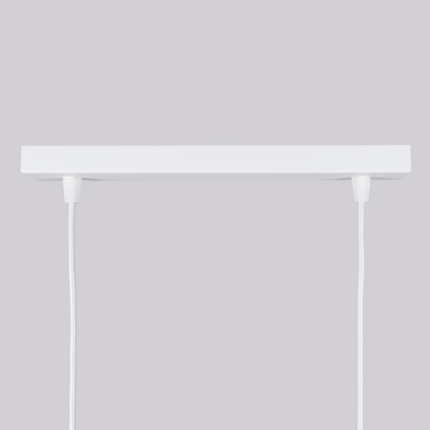 Lampadario a sospensione con filo KARBON 2xGU10/10W/230V bianco