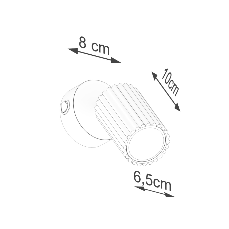 Faretto da parete KARBON 1xGU10/10W/230V bianco