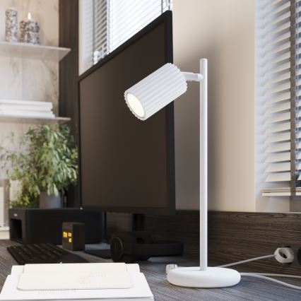 Lampada da tavolo KARBON 1xGU10/10W/230V bianco