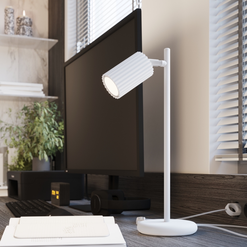 Lampada da tavolo KARBON 1xGU10/10W/230V bianco