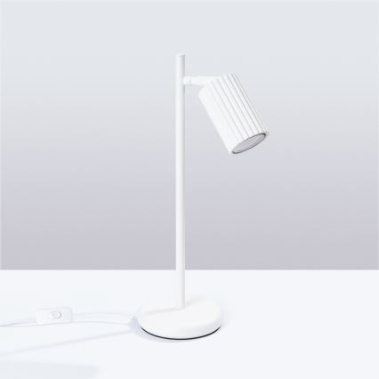 Lampada da tavolo KARBON 1xGU10/10W/230V bianco