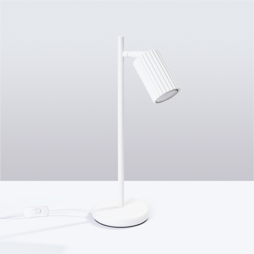 Lampada da tavolo KARBON 1xGU10/10W/230V bianco