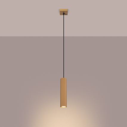 Lampadario a sospensione con filo KARBON 1xGU10/10W/230V oro