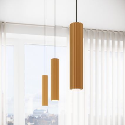 Lampadario a sospensione con filo KARBON 1xGU10/10W/230V oro