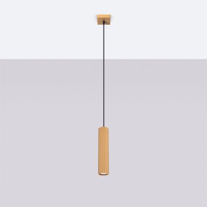 Lampadario a sospensione con filo KARBON 1xGU10/10W/230V oro