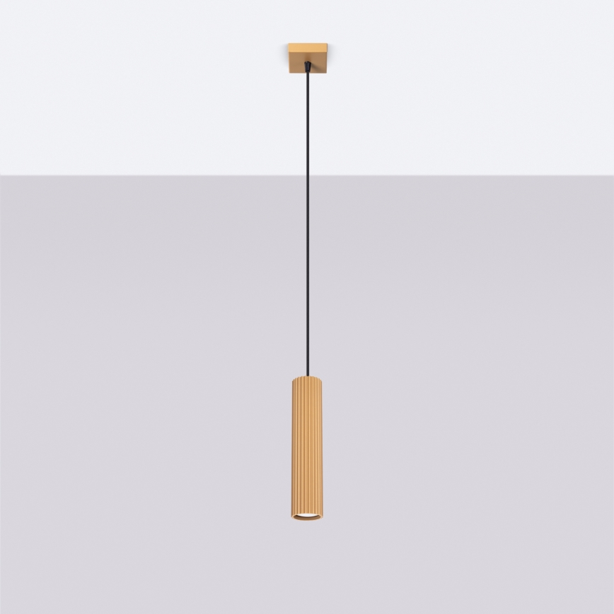 Lampadario a sospensione con filo KARBON 1xGU10/10W/230V oro