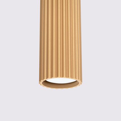 Lampadario a sospensione con filo KARBON 1xGU10/10W/230V oro