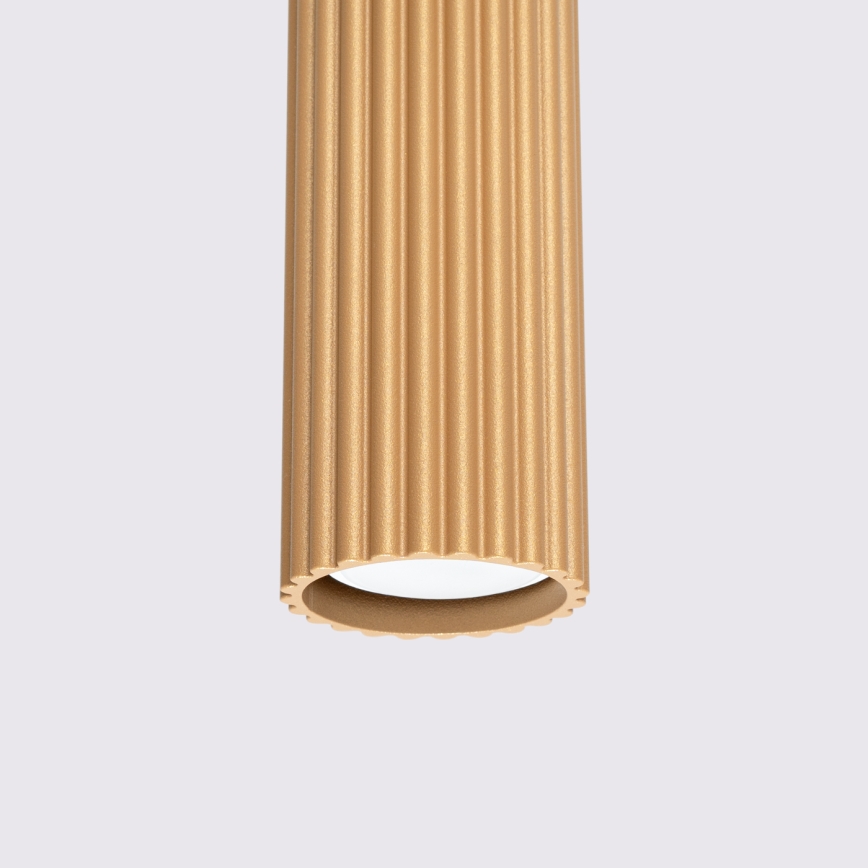 Lampadario a sospensione con filo KARBON 1xGU10/10W/230V oro