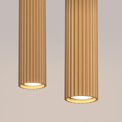 Lampadario a sospensione con filo KARBON 2xGU10/10W/230V oro