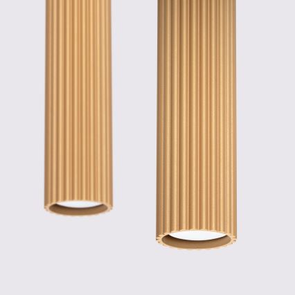 Lampadario a sospensione con filo KARBON 2xGU10/10W/230V oro